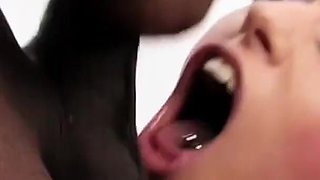Sexy Skinny Blonde Slut Takes on a Monster BBC Dick and Gets Her Tight Cunt Stretched Fully