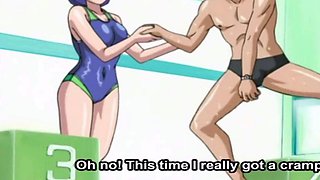 Busty Hentai Slut Seduces Young Boy at Public Pool