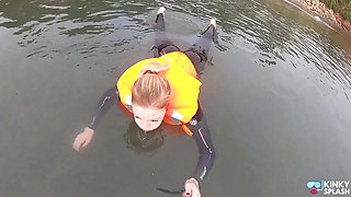 Strapped Tight & Floating Free - Sexy Wetsuit Life Jacket Test