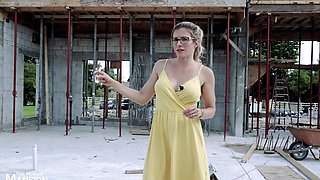 Beautiful woman with glasses Cory Chase in hot scene.