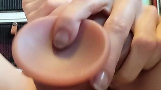 Sexy teen ebony solo toy masturbation
