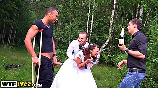 Rough anal fucking at wedding orgy