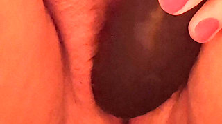 Hairy bbw pussy play close up clip - clit sucker toy