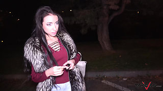 Russian babe found on night hunt of dude in van and cum covered ass