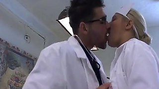 Cum Shot on Face for the Horny Nurse