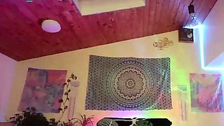 Cute curly brunette solo webcam masturbation