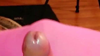 Threesome encasement pink nylon and yellow pantyhose