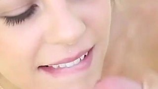 SisLovesMe - naughty teen lets stepbro finger fuck her wet pussy while she jerks off his cock