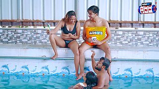 Big tits horny stepmom seduce her stepson in the bathroom for the fucking