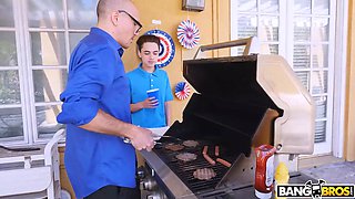 Bangbros - Monique Alexander eventually takes her daughter-in-law Adria Rae & Juan Loco in the bedroom for some cruel sex