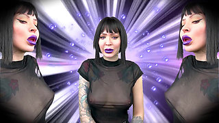 Violet Gothic Lips, Soft Kisses - Lipstick Fetish, Lip Fetish, Kiss, Kissing