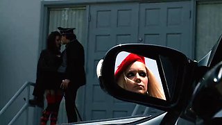 Sexy Blonde  Brunette In Hot Kinky Threesome Take Cock Deep