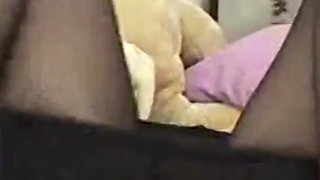Vintage Footage of Ginger Cherry Getting off in Black Pantyhose