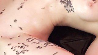 Submissive Kitty Takes Dildo in Her Mouth & Pussy