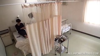 sexy asian nurse gives a blowjob and gets screwed hardcore