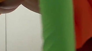 Mini Skirt and G String Panties and Sticking Out Natural Boobs From T-shirt Japanese Girl Natsume Maki's Room Cleaning