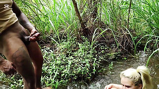 Wild Sex in Jungle at the Waterfall