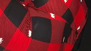 Melove Sexy Butt in Tight Red & Black Pants