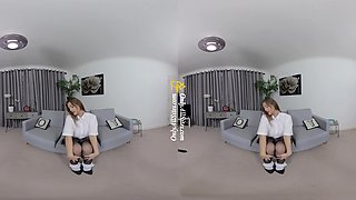 Lottii Rose - Sexy Amateur Teen In A School Girl Uniform Solo Striptease