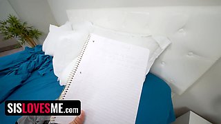 Jizz crazed step sister rips off condom for a nicer perceive…