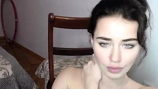Shy brunette homemade amateur webcam teen