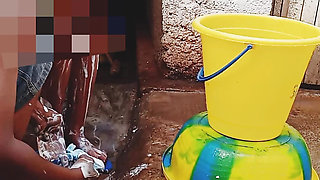 Bathing My Pregnant GF Outdoor, Dirty Environment Vibes