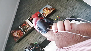 Teen Using Vibrators Around His Cock Then Shoots A Huge Loaf