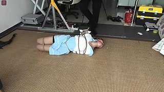 Chinese bondage in white socks