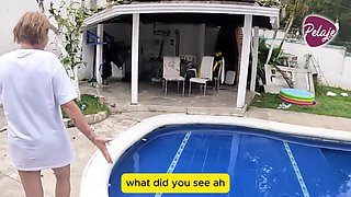 I Find My Stepdaughter Masturbating In The Pool And We Fuck To Show Her With Verified Amateurs