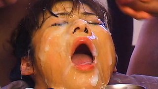 Horny Asian blowjob and cumshot outdoors