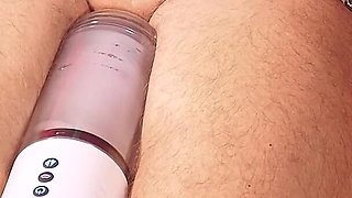 Mistress Left Her Slave Alone, Tied to a Milking Machine to Give Him a Post Orgasm Torment