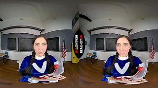 Slutty Teen Cheerleader Fucks High School Coach In Classroom - RealHotVR