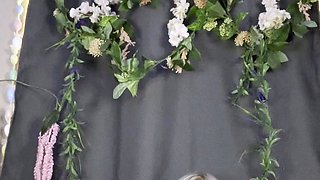 Big Boobed Blonde Masturbates With A Dildo In The Bathroom