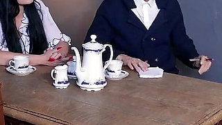Maid Judith Swings Her Saggy Tits and Gets Spanked for It