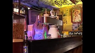 Seductive Bartender Blowjob and Doggystyle Public Sex with Blonde Gloria Garett