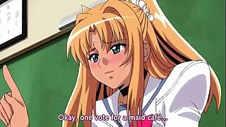 Lusty hentai teacher takes care of morning wood: Big Tits, Blowjob  Babe Porn