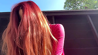 Italian Big Tits Milf Artemisia Love Hot Outdoor Session Long Hair Fetish