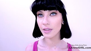 Gorgeous New Young Darkhair has Steamy Sex with Fake Agent