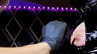 Anal and Tits Training with Pegging in Latex for This Slutty Slave! - Mistress Julia