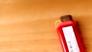 Busty Amateur Latina Vane Teasing and Playing Pussy Lighter Insertions