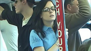 Brunette in the Bus