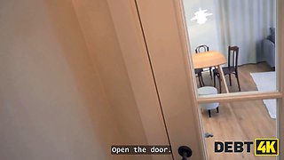 Debt4k. hopping on cock and fucking in her butt-hole helped her to remain in the flat