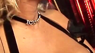 Blonde Mistress and Her Babes Get All Tight Holes Fucked Hard by a Masked Man with Huge Cock