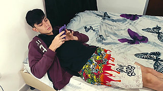 My Stepson Was Masturbating with His Favorite Tantaly Doll and I Help Him with His Penis.