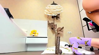 Stacked brunette goes solo toys and masturbation