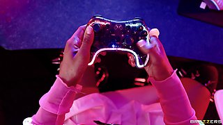 Distracting The Gaming Dem-E-Girl With Demi Sutra, Isiah Maxwell - Brazzers