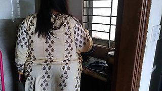 Desi Bhabhi Rough Anal Fucked by Devar in Kitchen When She Was Cocking