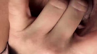 bitch masturbates in the forest
