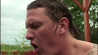 Wife Catches Husband Having Sex with Babysitter in Garden