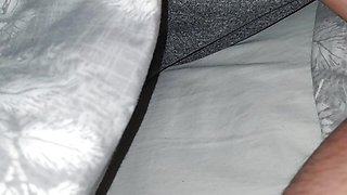 Step son pulled down underwear showing his dick to step mom
